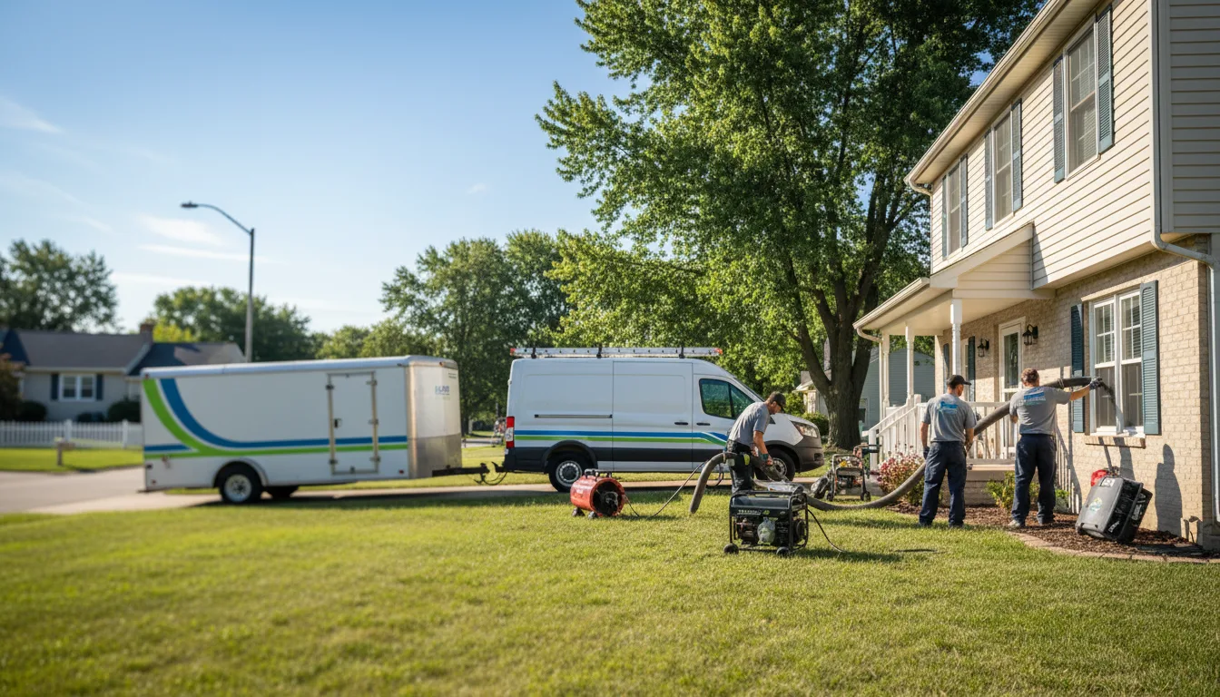 Flooded Basement Restoration And Cleanup With Repair in Huntingburg, IN near me